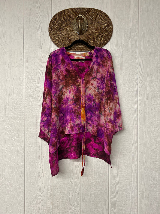 Crepe Sari Hi Lo Butterfly Top 0726 240