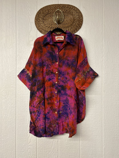 Crepe Sari Free To Be Button Down 0626 109