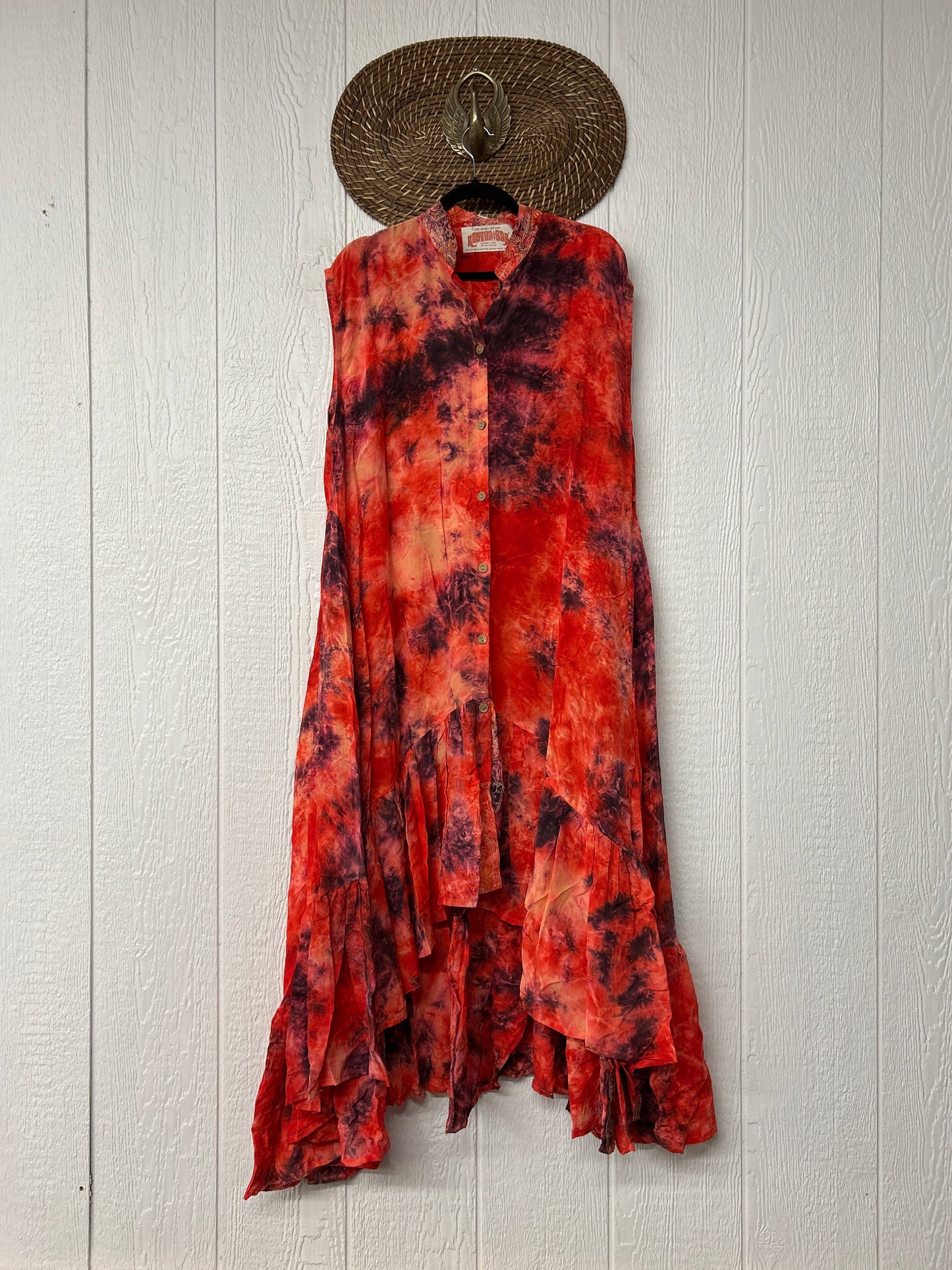 Crepe Sari Summer Dahlia Duster 0726 074