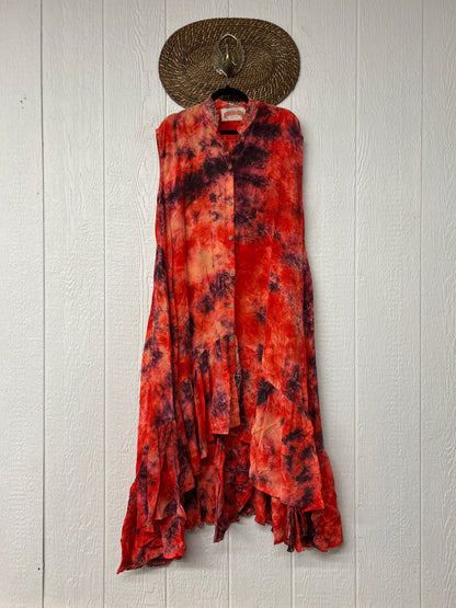 Crepe Sari Summer Dahlia Duster 0726 074