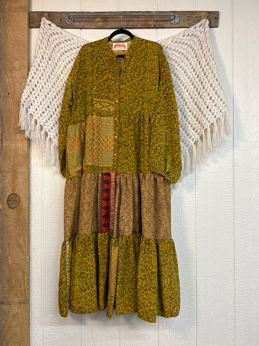 Rasgulla Sari Luminous Maxi Dress 0226 261