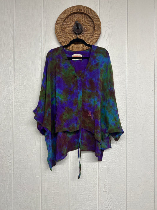 Crepe Sari Hi Lo Butterfly Top 0726 128