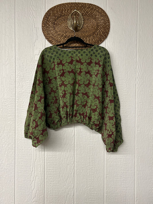 Crepe Sari Luna Crop Top 0126 193