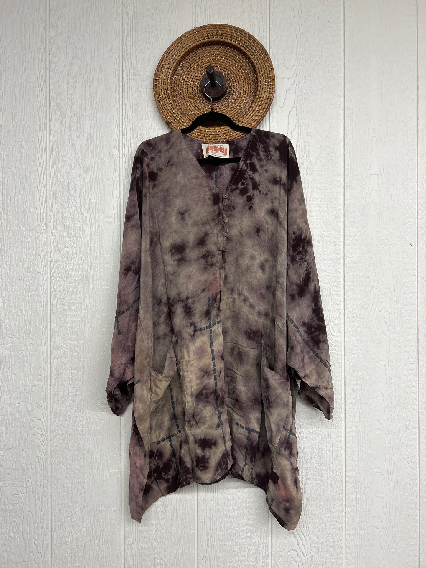 Aura Edit Crepe Sari Gaia Split Tunic 0726 010