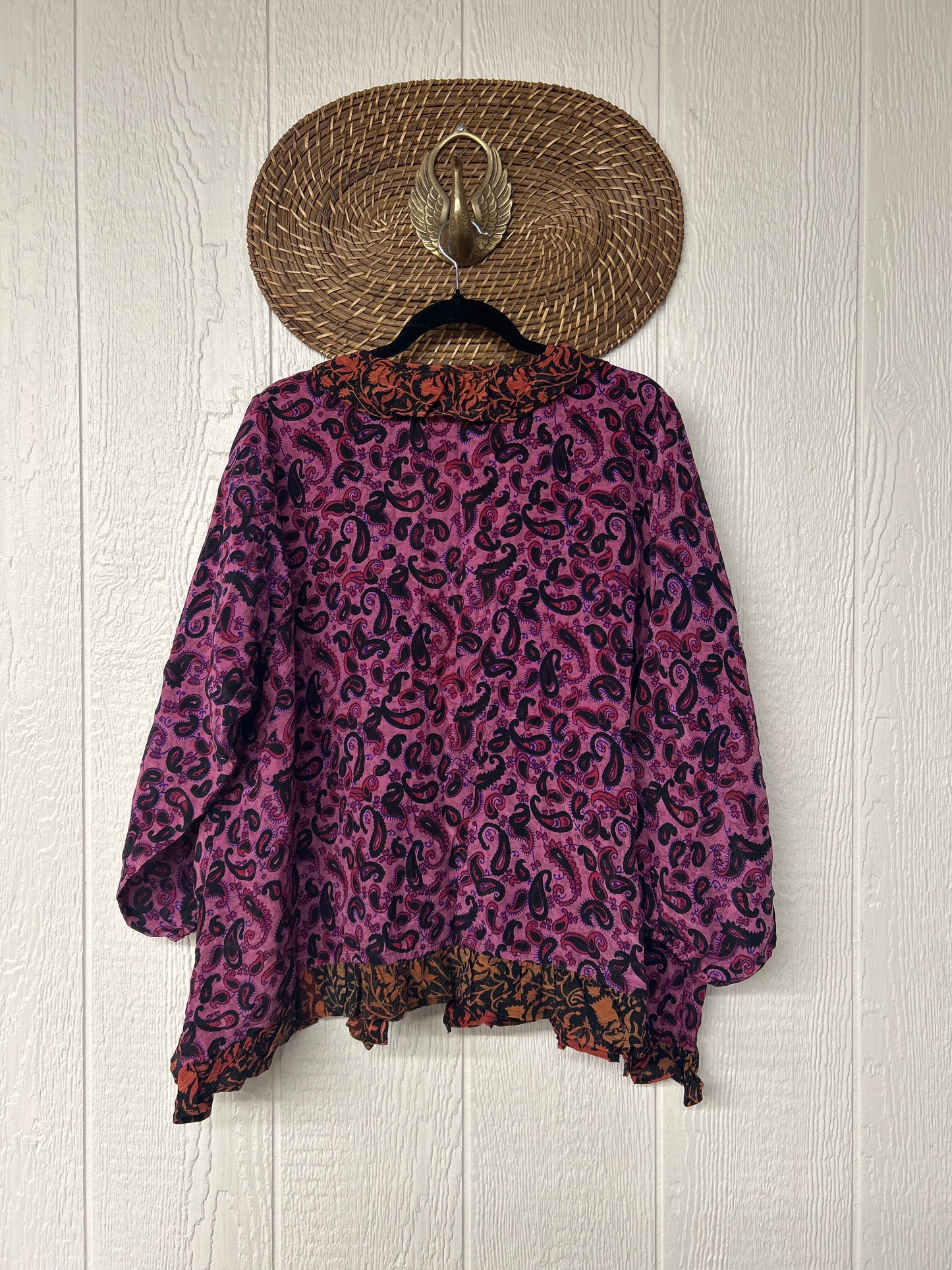 RETAIL Crepe Sari Ruffle Daisy Blouse 0226 245