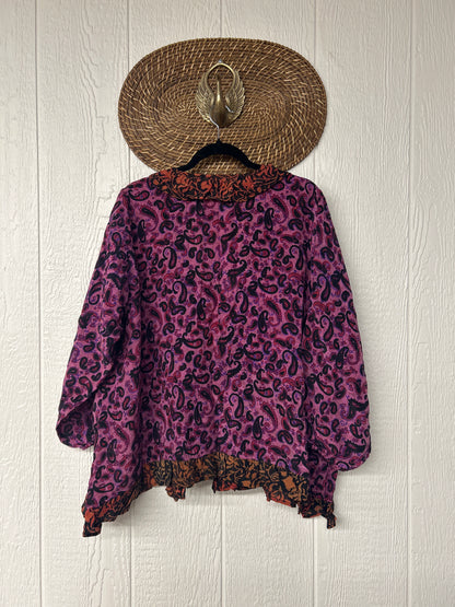 RETAIL Crepe Sari Ruffle Daisy Blouse 0226 245