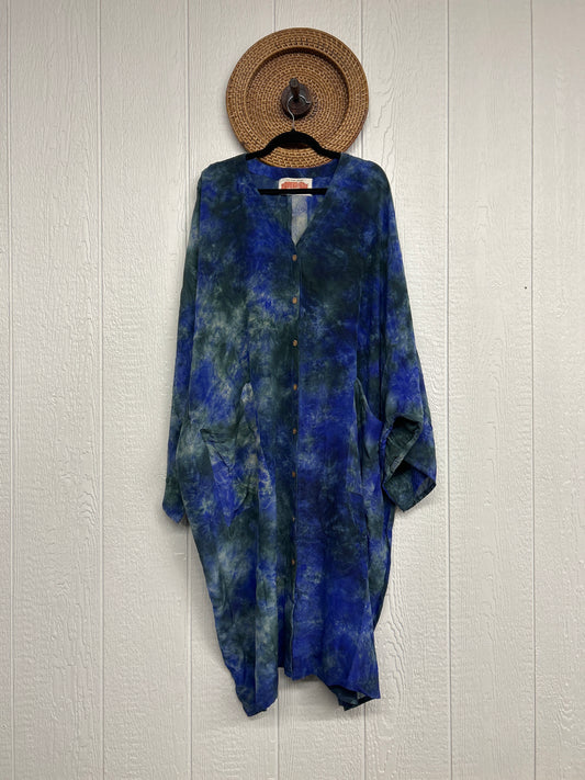 RETAIL Crepe Sari Gaia Duster Dress 0426 062
