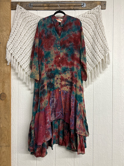 Crepe Sari Dahlia Duster Dress 0326 069