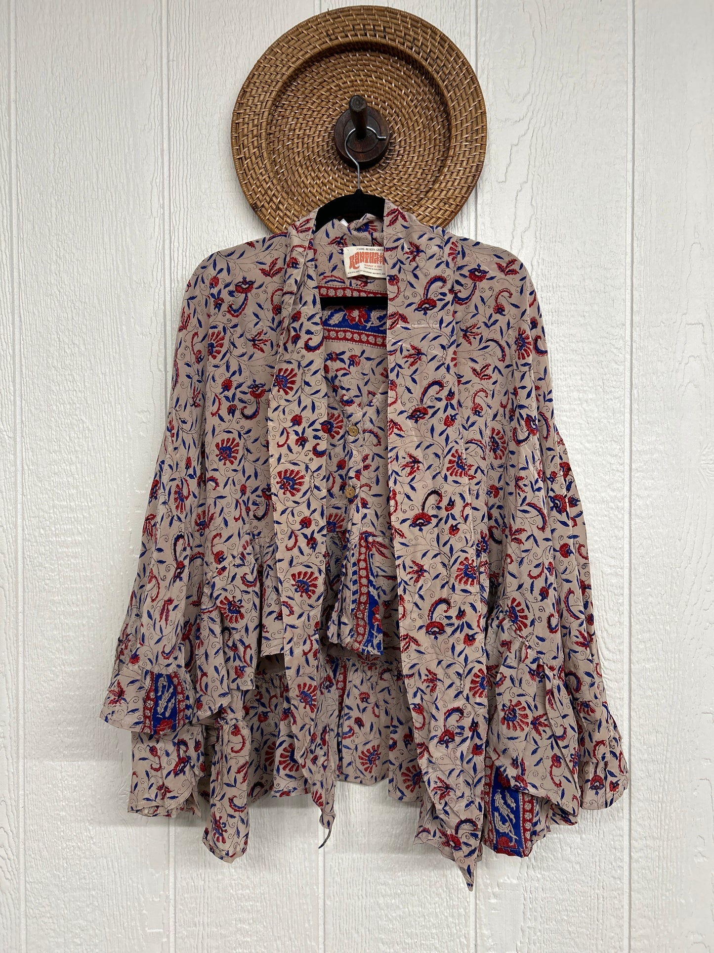 Crepe Sari Wild Rose Top 1225 037