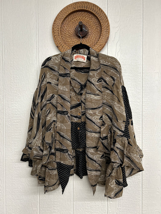 Crepe Sari Wild Rose Top 1225 027