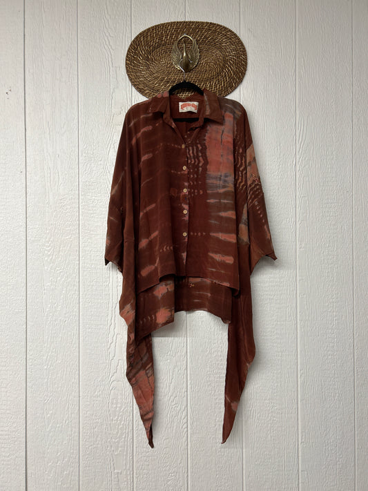 Crepe Sari Summer Nirvana Button Down 0626 033