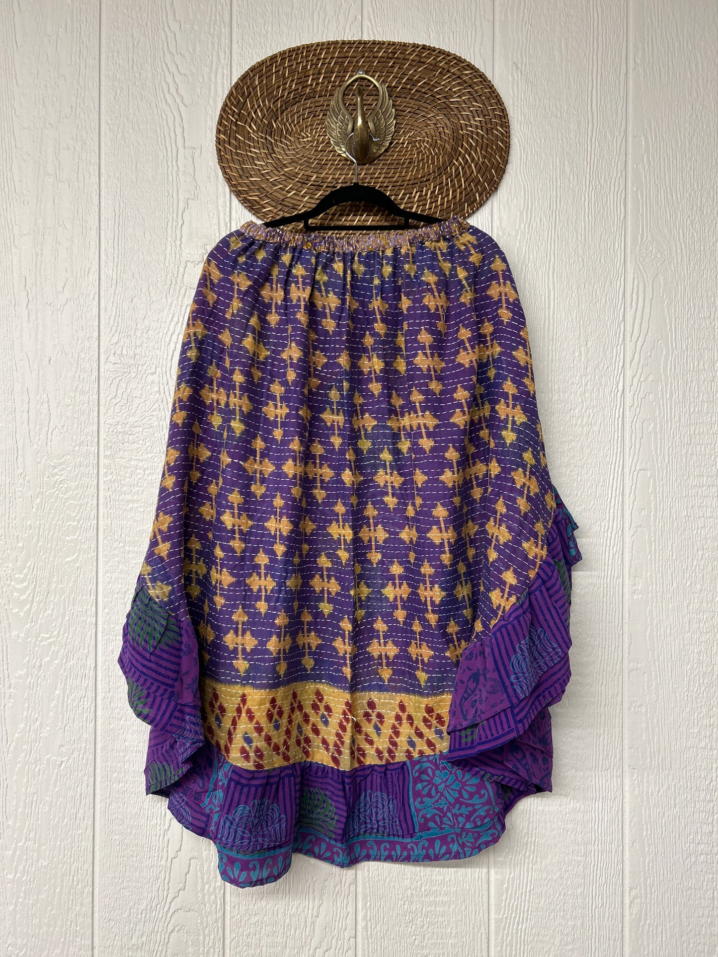 Pareo Kantha Wild Rose Skirt 0426 183