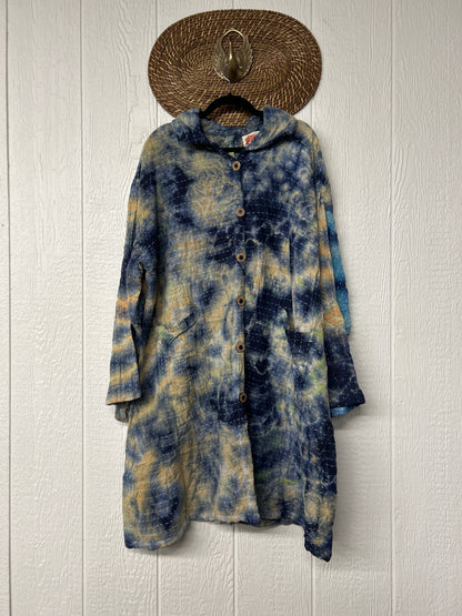 Aura Edit Koverlet Button Down Trench Coat 1026 041