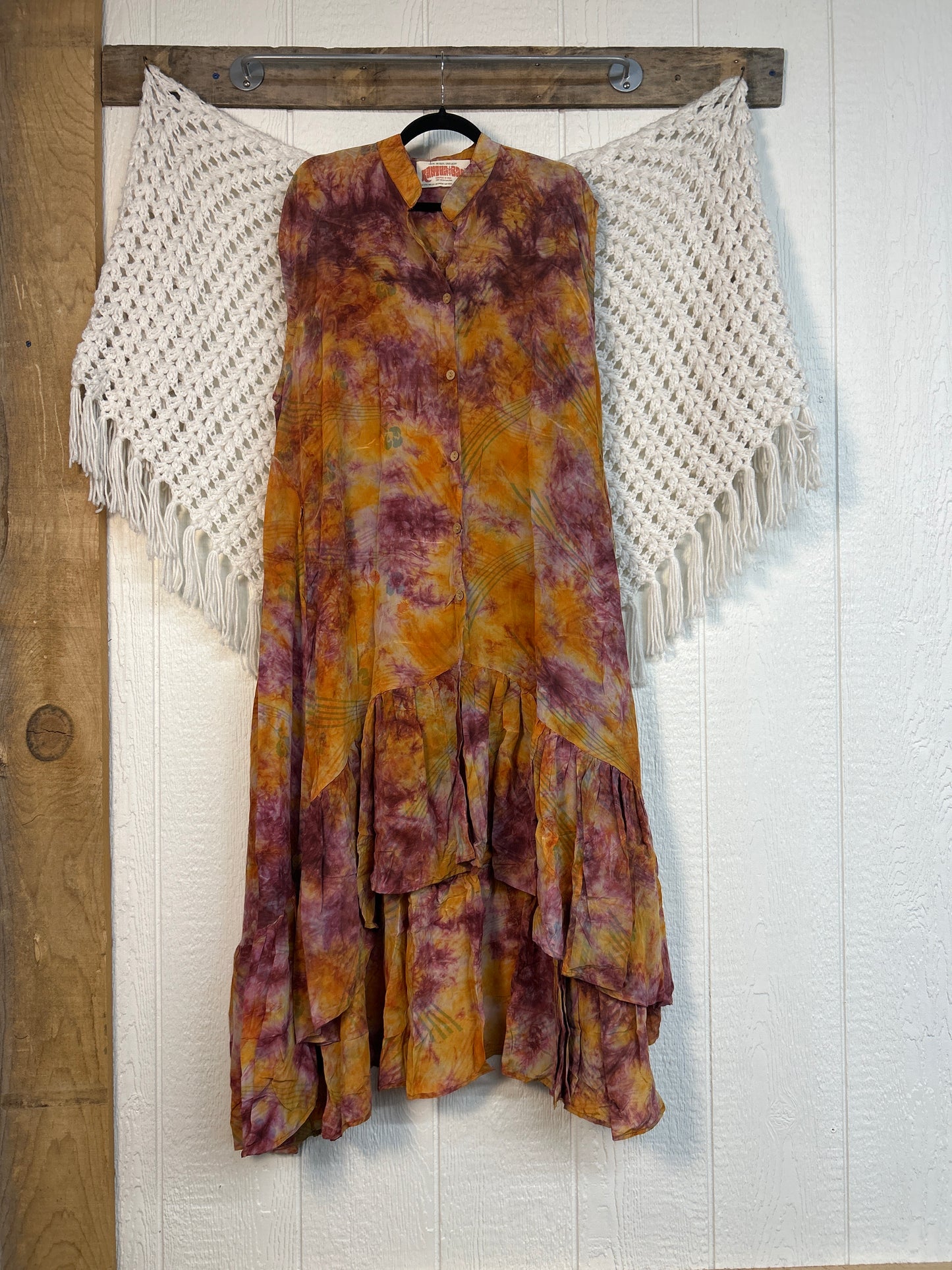 Crepe Sari Summer Dahlia Duster 0726 252
