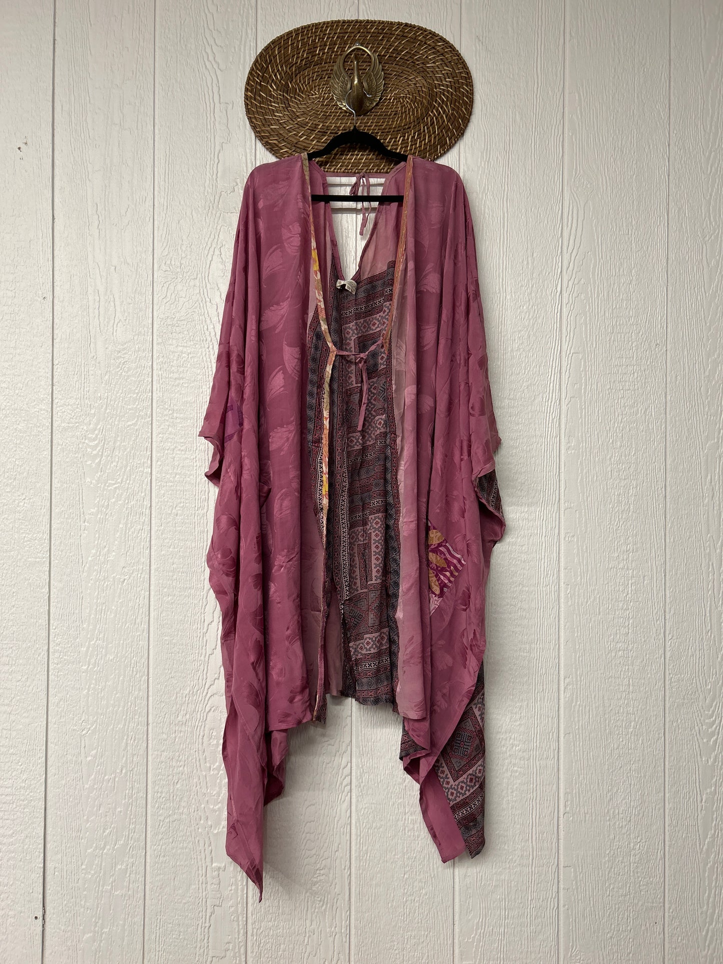 Crepe Sari Orchid Kimono 0626 005