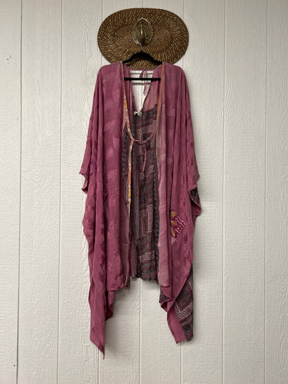 Crepe Sari Orchid Kimono 0626 005