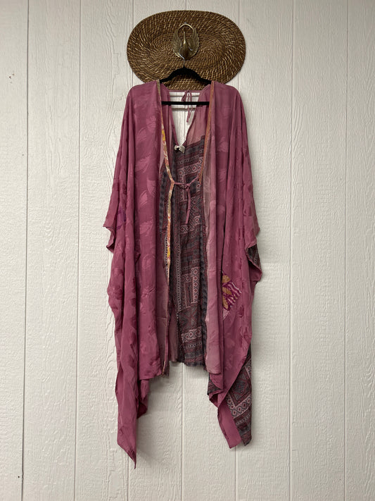 Crepe Sari Orchid Kimono 0626 005