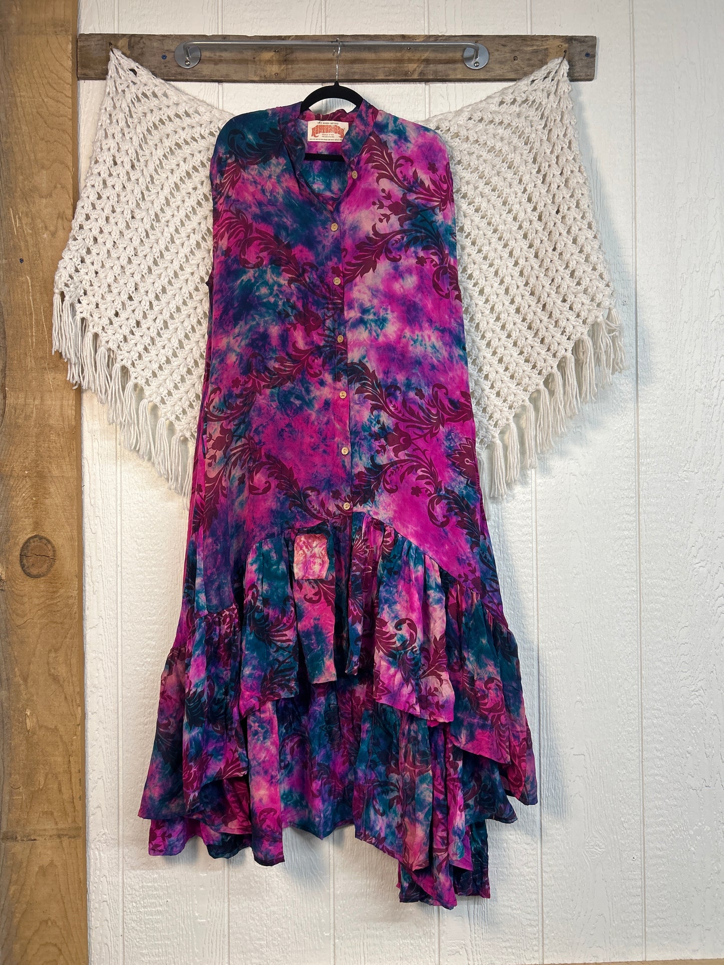 Crepe Sari Summer Dahlia Duster 0726 277