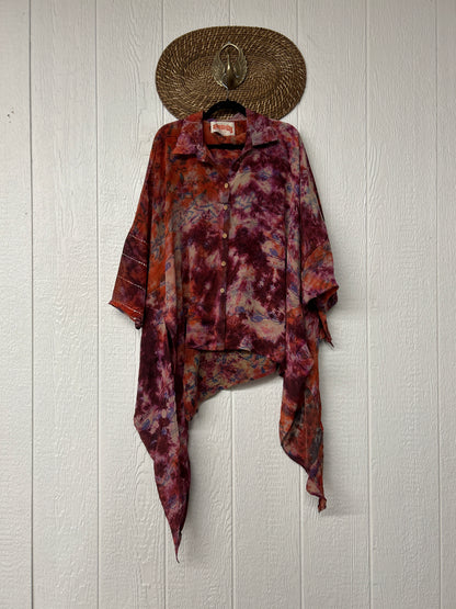 Crepe Sari Summer Nirvana Button Down 0626 090