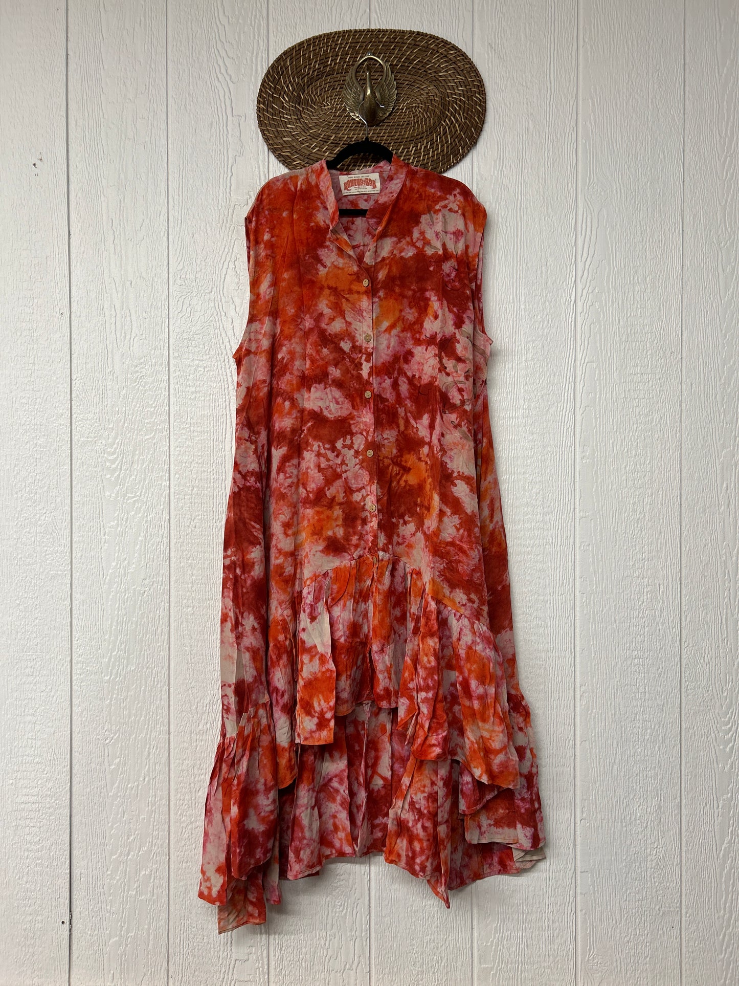 Crepe Sari Summer Dahlia Duster 0726 042