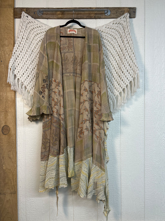 Crepe Sari Flourish Wrap Dress 0426 016