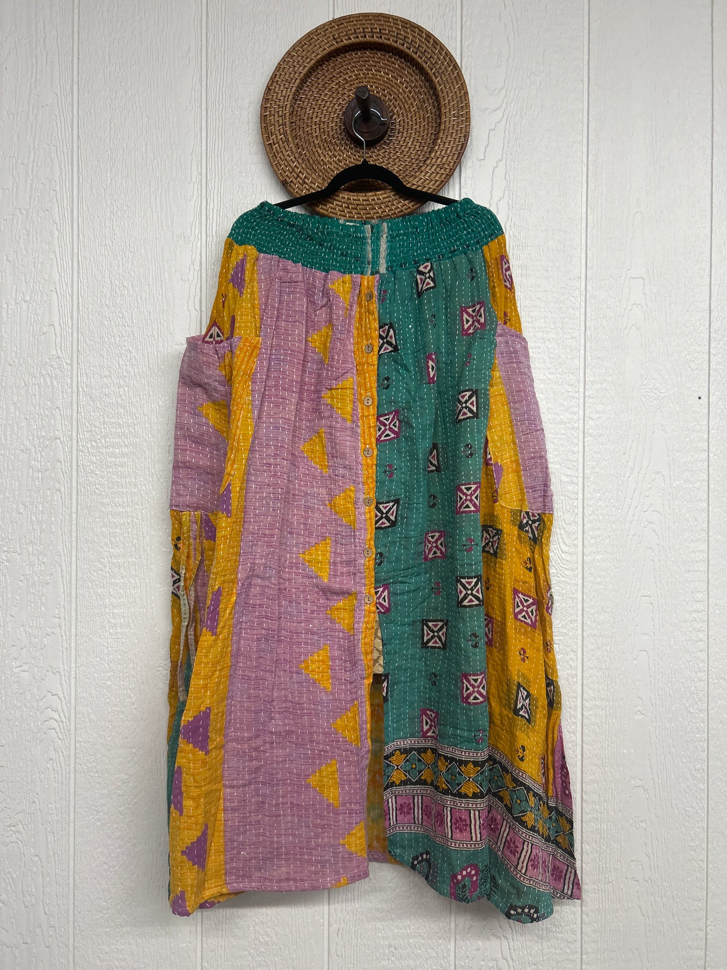 Pareo Kantha Butterfly Cargo Skirt 0426 164