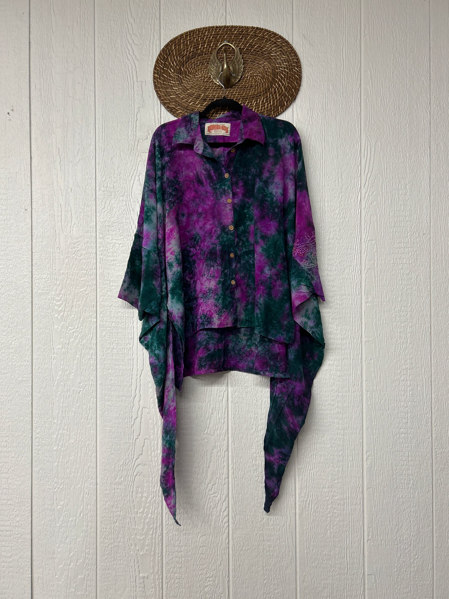 Crepe Sari Summer Nirvana Button Down 0626 087