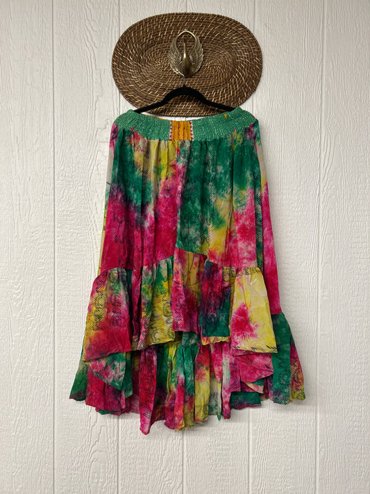 Crepe Sari Dahlia Skirt 1026 053