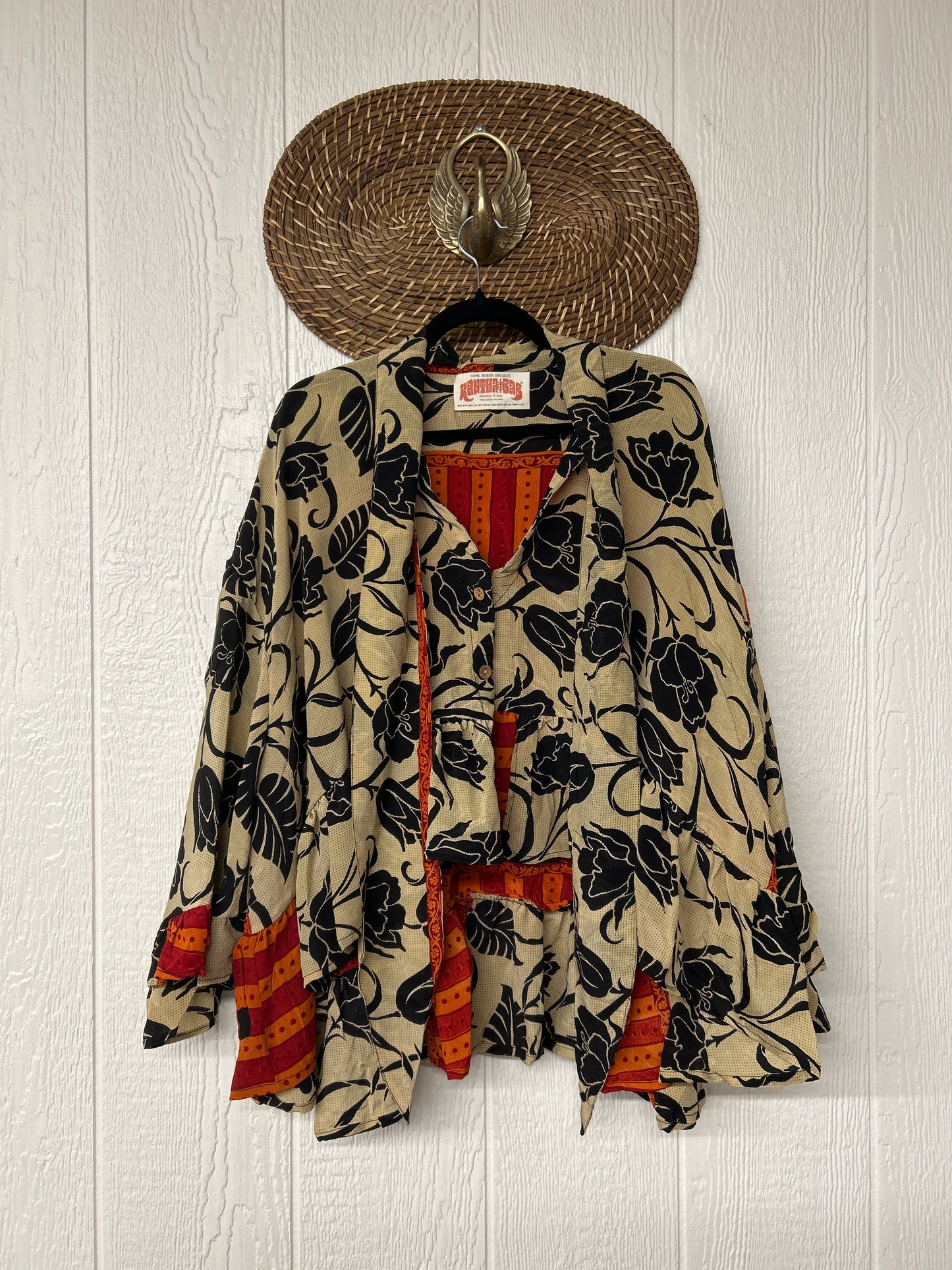 Crepe Sari Wild Rose Top 1225 165