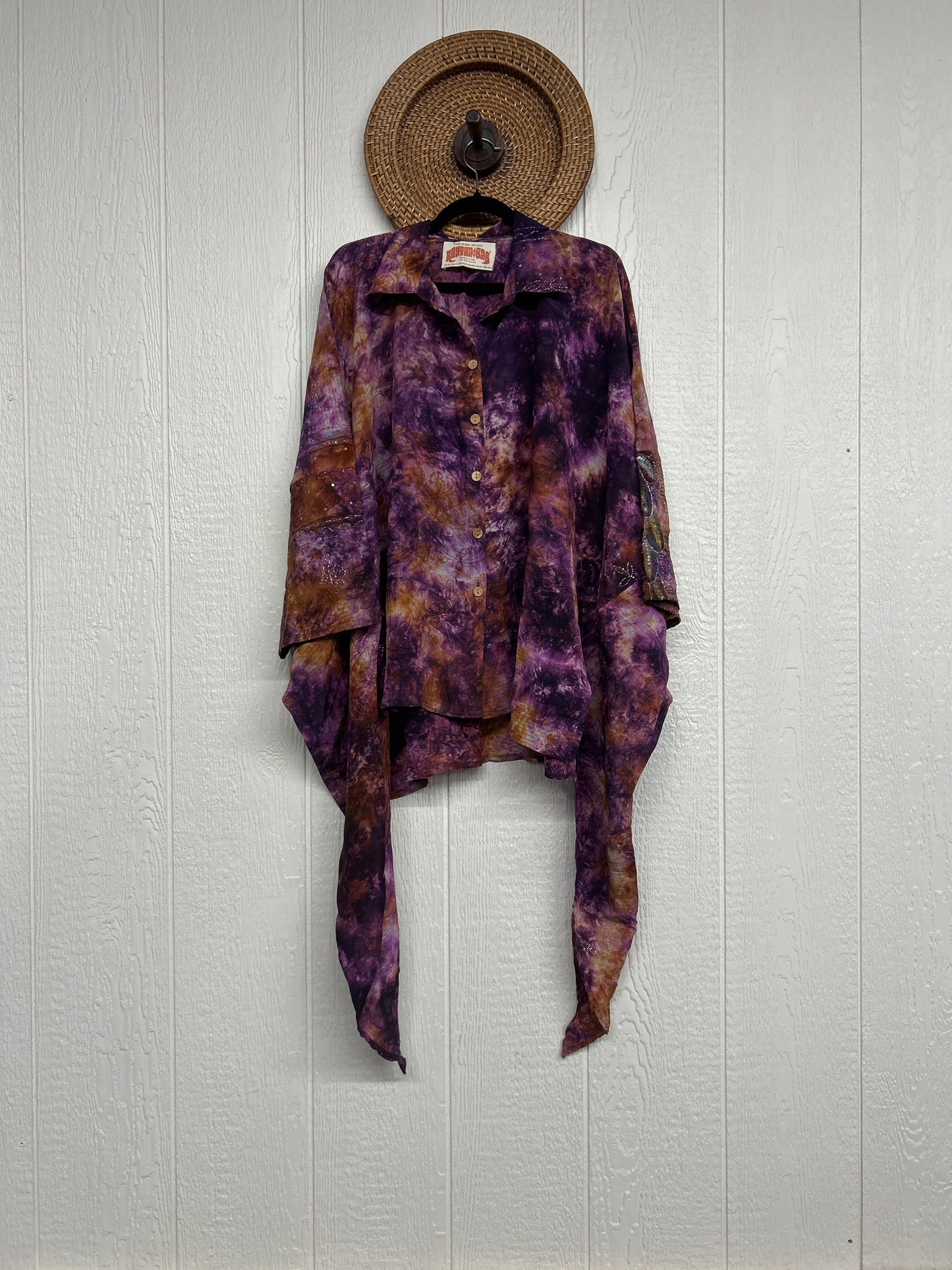 Crepe Sari Summer Nirvana Button Down 0626 215