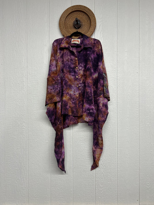 Crepe Sari Summer Nirvana Button Down 0626 215