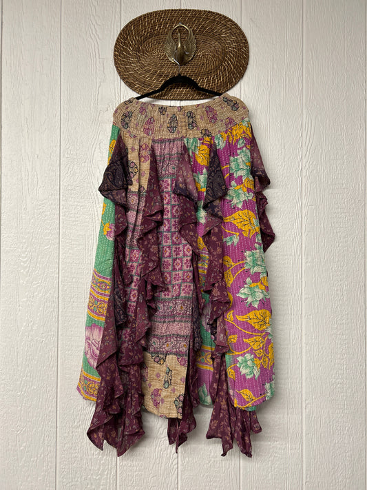 Pareo Kantha Willow Maxi Skirt 0826 123