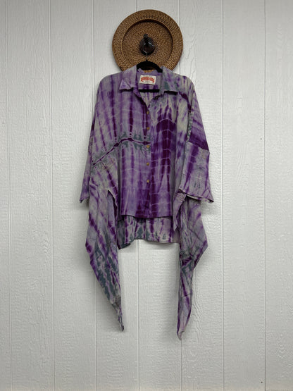 Crepe Sari Summer Nirvana Button Down 0626 240