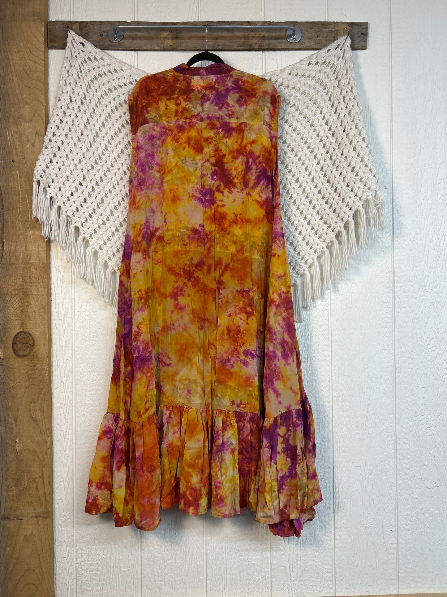 Crepe Sari Summer Dahlia Duster 0726 264