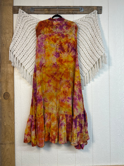 Crepe Sari Summer Dahlia Duster 0726 264
