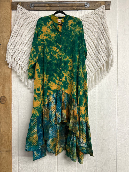Crepe Sari Dahlia Duster Dress 0326 099