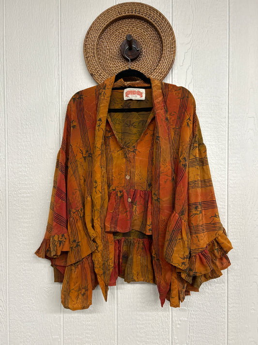 Crepe Sari Wild Rose Top 1225 042