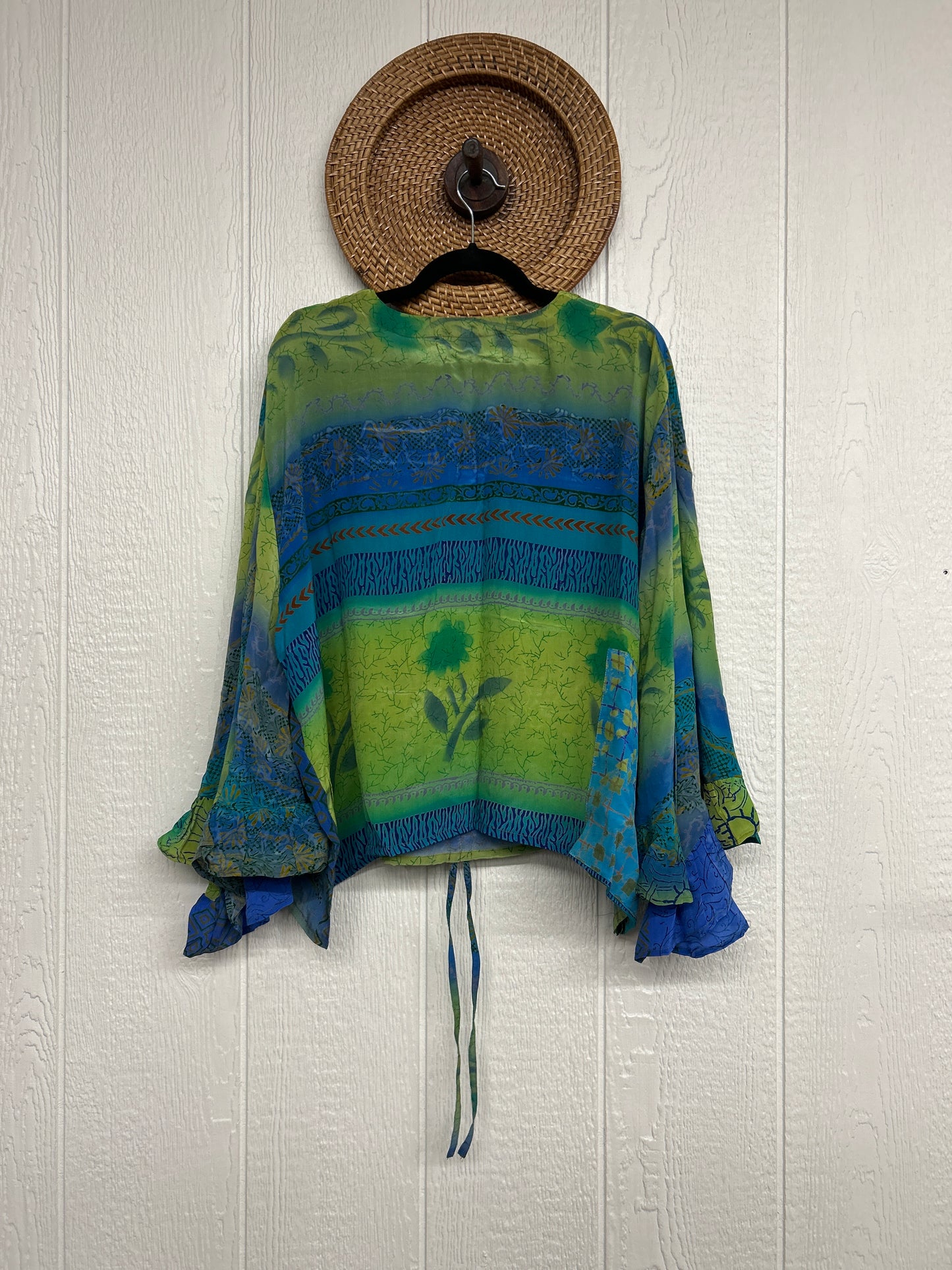 Crepe Sari Bell Sleeve Butterfly Top 0326 027