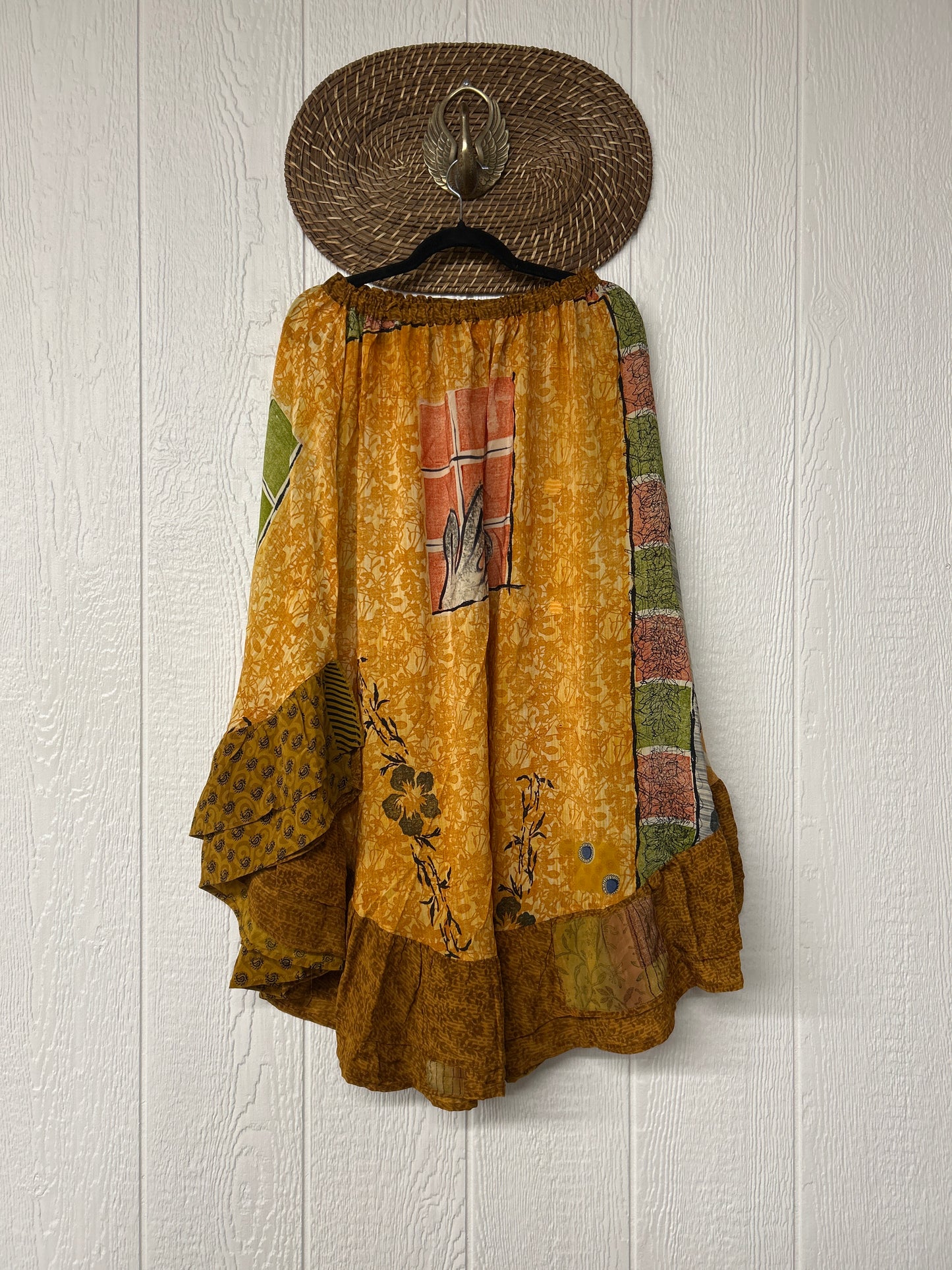 Crepe Wild Rose Skirt 1025 090