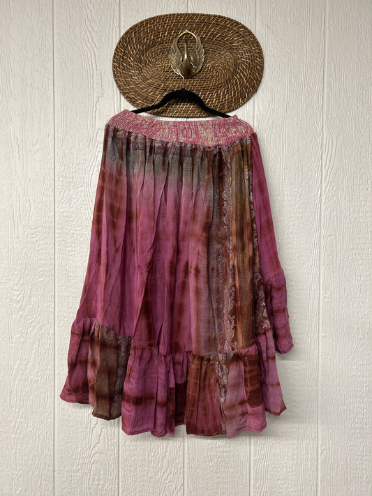 RETAIL Crepe Sari Dahlia Skirt 1026 115