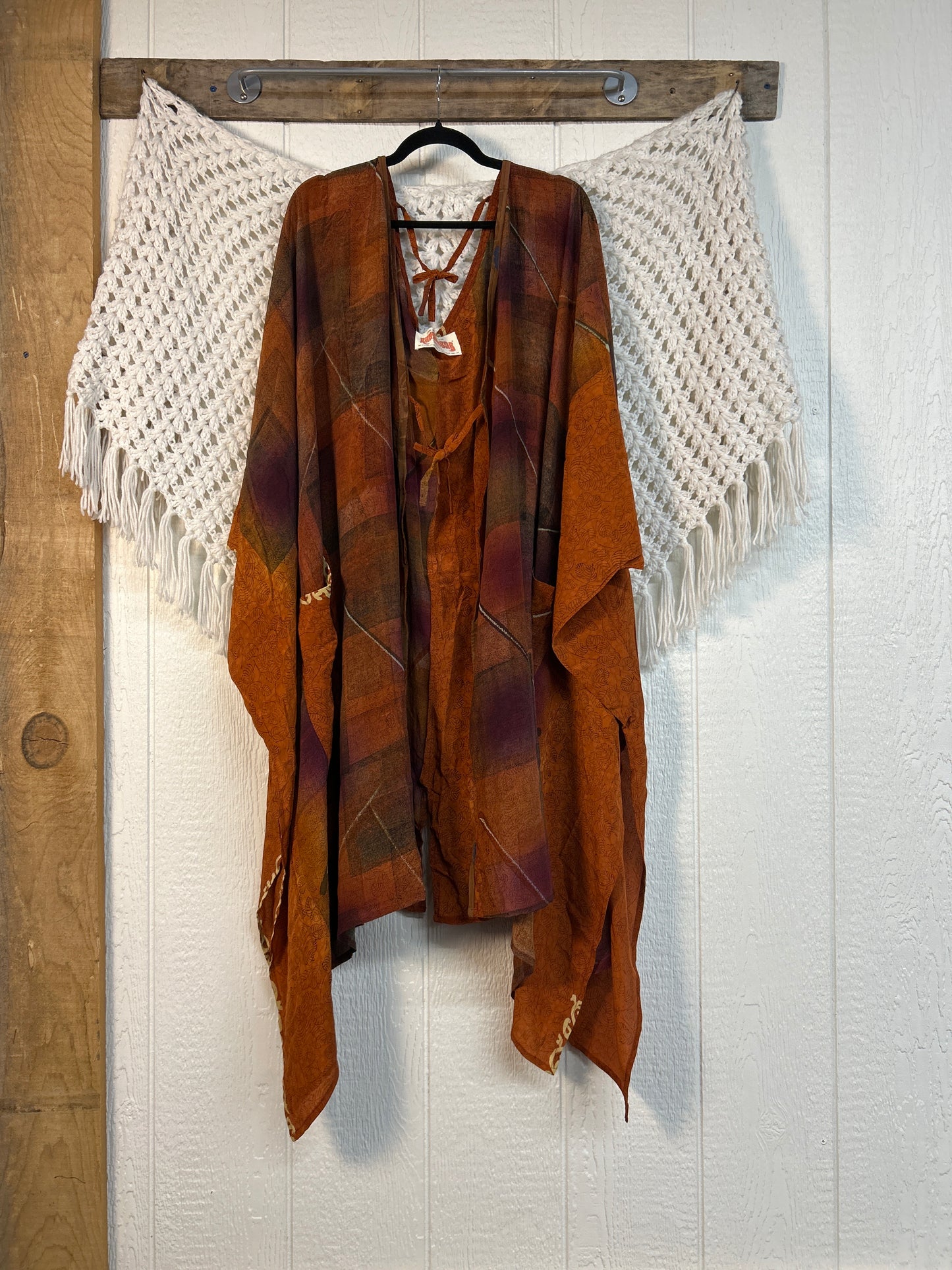 Crepe Sari Orchid Kimono 0626 249