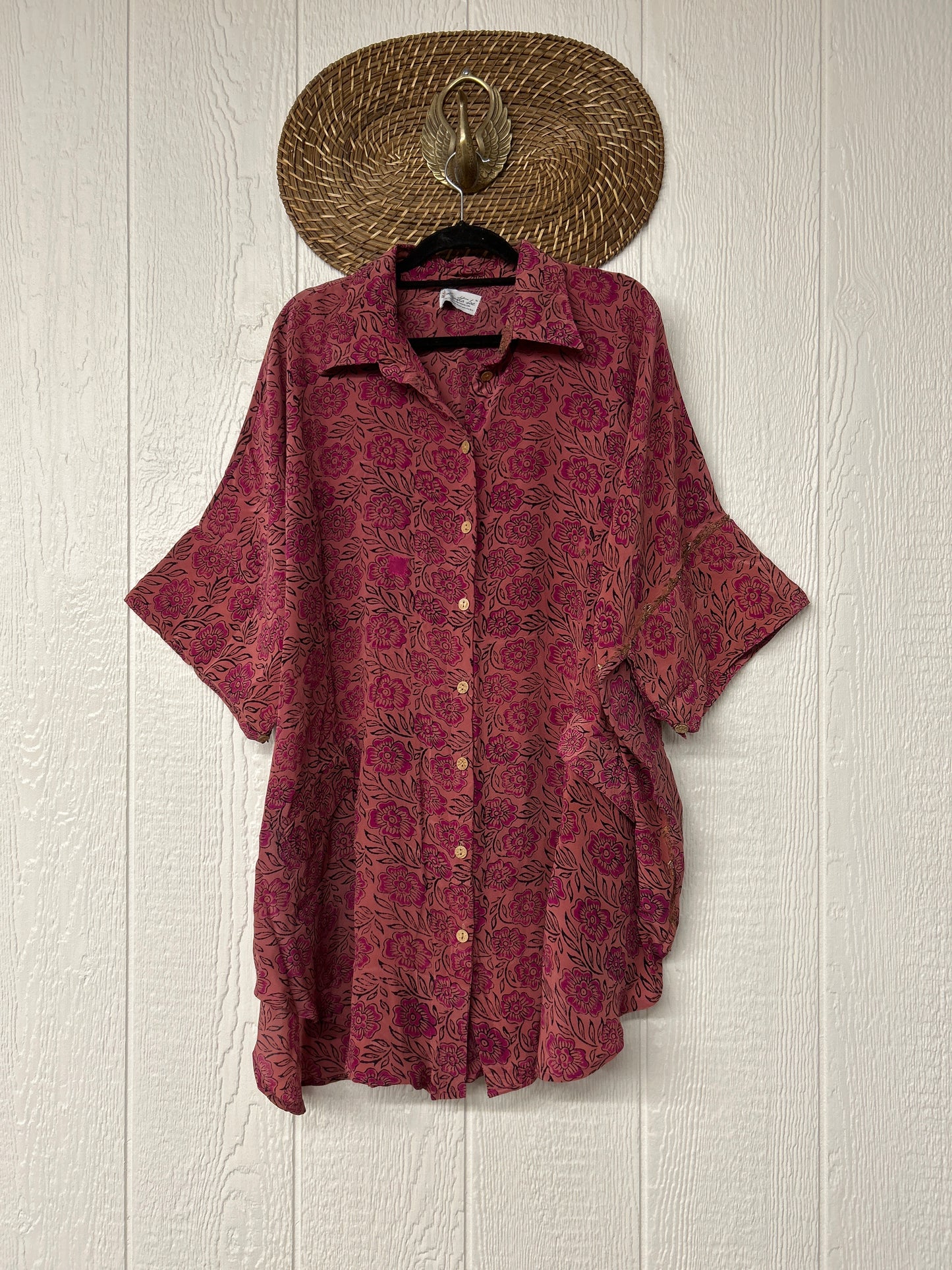 Crepe Sari Free To Be Button Down 0626 100