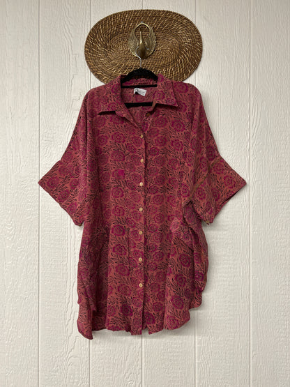 Crepe Sari Free To Be Button Down 0626 100