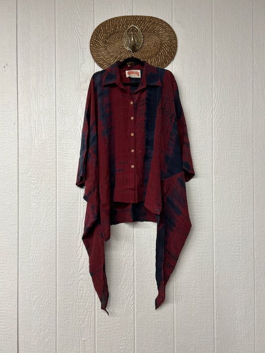 Crepe Sari Summer Nirvana Button Down 0626 194