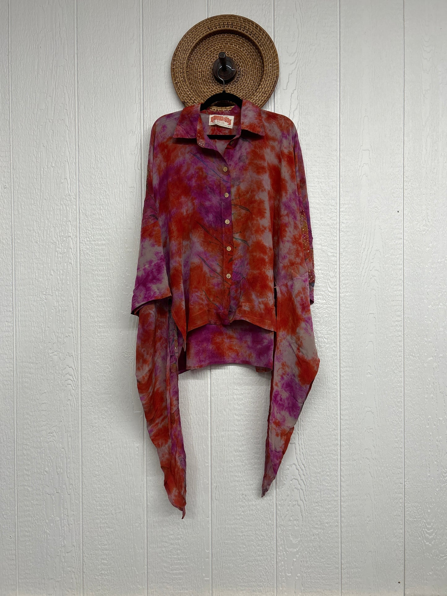 Crepe Sari Summer Nirvana Button Down 0626 208