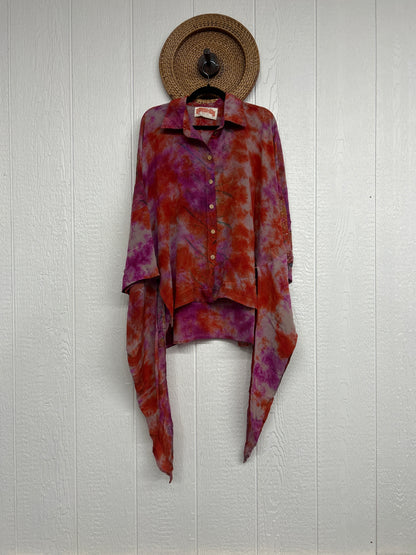 Crepe Sari Summer Nirvana Button Down 0626 208