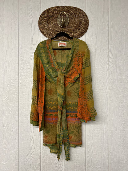 Crepe Sari Shortie Spellbound Kimono 0426 129