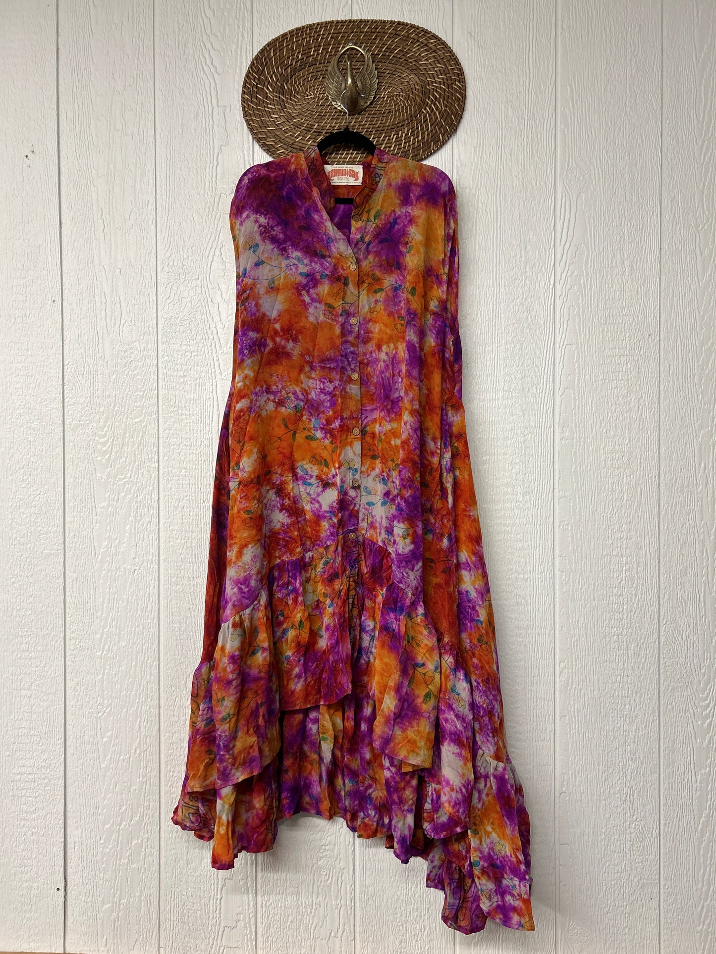 Crepe Sari Summer Dahlia Duster 0726 111
