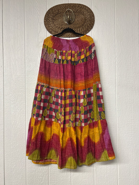Pareo Kantha Lotus Maxi Skirt 0826 116