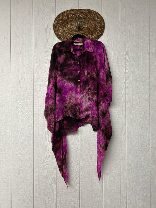 Crepe Sari Summer Nirvana Button Down 0626 035